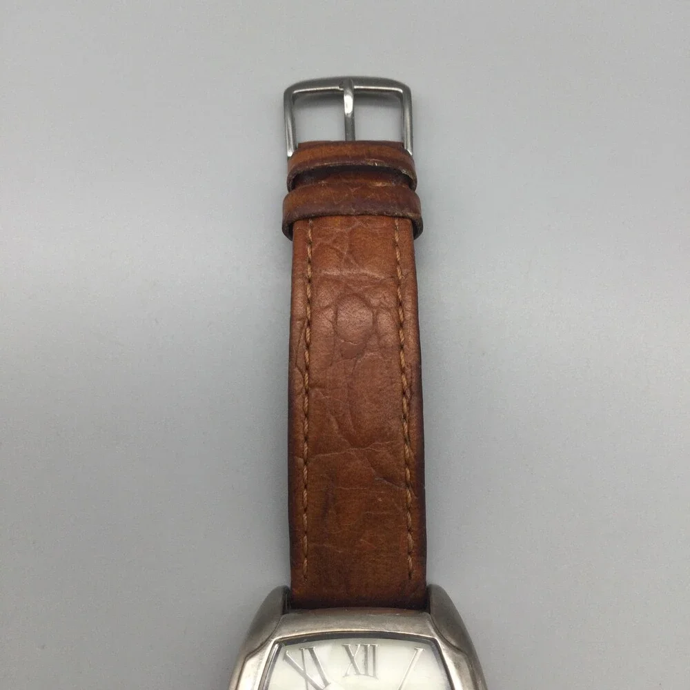Activa Swiss Womens Watch 33mm MOP Dial Brown Leather Band 30M New Battery